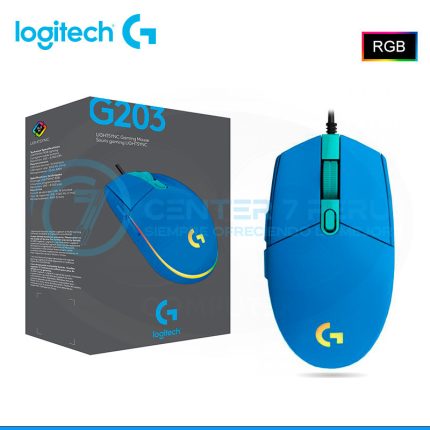 MOUSE LOGITECH G203 LIGHTSYNC OPTICAL 8000 DPI RGB BLUE