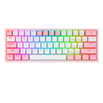 TECLADO REDRAGON FIZZ PRO WIRELESS. SPANISH K616-RGB-PW WHITE/PINK