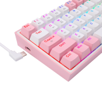 TECLADO REDRAGON FIZZ PRO WIRELESS. SPANISH K616-RGB-PW WHITE/PINK - Imagen 3