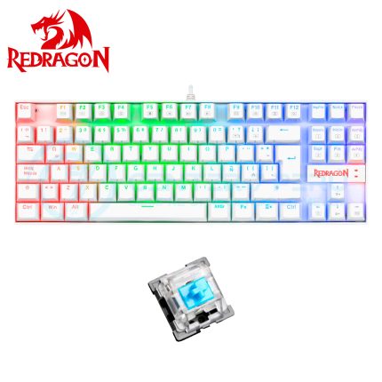 TECLADO REDRAGON KUMARA K552W-RGB SWITCH AZUL ESPAÑOL BLANCO