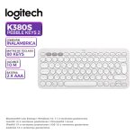 TECLADO LOGITECH PEBBLE 2 K380S BLUETOOTH/WIRELESS SP WHITE