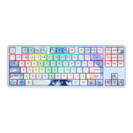 TECLADO REDRAGON STARD BLADE RGB-PRO WIRELESS ENGLISH K707AK BLUE|