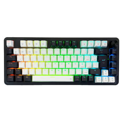TECLADO REDRAGON UCALPRO-RGB WIRELESS SPANISH K673WB WHITE/BLACK