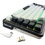 TECLADO REDRAGON UCALPRO-RGB WIRELESS SPANISH K673WB WHITE/BLACK - Imagen 3