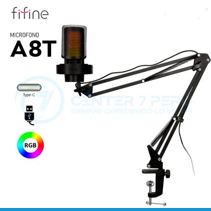MICRÓFONO FIFINE A8T BLACK CON BRAZO