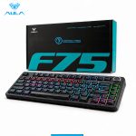 TECLADO AULA F75 RAINBOW CABLEADO INGLÉS BLACK - RED SWITCH
