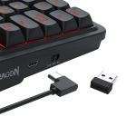 TECLADO REDRAGON EISA K719 PRO INALÁMBRICO ESPAÑOL BLACK - MINT MAMBO SWITCH - Imagen 3