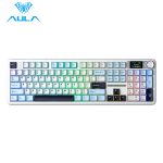 TECLADO AULA F108 PRO INALÁMBRICO INGLÉS BLUE/WHITE/DARK  SWITCH - Imagen 3
