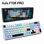 TECLADO AULA F108 PRO INALÁMBRICO INGLÉS BLUE/WHITE/DARK  SWITCH