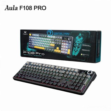 TECLADO AULA F108 PRO INALÁMBRICO INGLÉS BLACK DEGRADED - FLOWER SWITCH