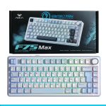TECLADO AULA F75 RGB INALAMBRICO ESPAÑOL WHITE/CYAN - REAPER SWITCH