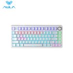 TECLADO AULA F75 RAINBOW CABLEADO INGLÉS WHITE - BLUE SWITCH - Imagen 2