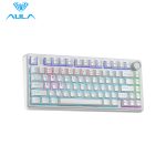 TECLADO AULA F75 RAINBOW CABLEADO INGLÉS WHITE - BLUE SWITCH - Imagen 4