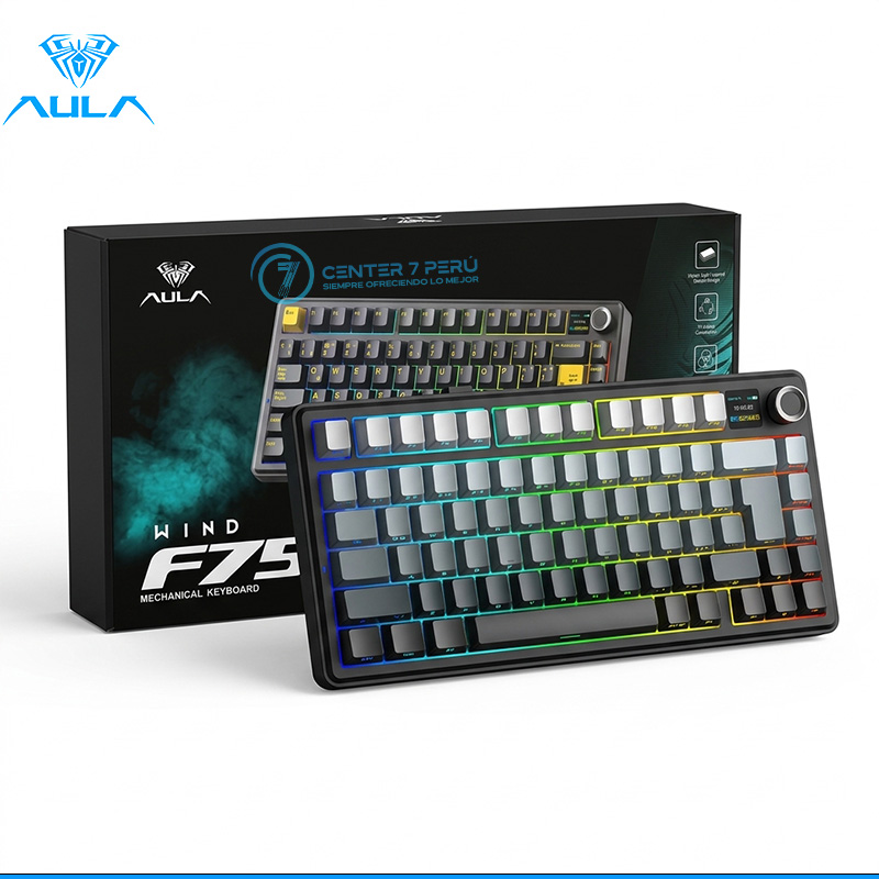 Gemini_Generated_Image_s2k87es2k87es2k8 copia TECLADO AULA F75MAX INALAMBRICO ESPAÑOL BLACK DEGRADED - REAPER SWITCH - Imagen 1
